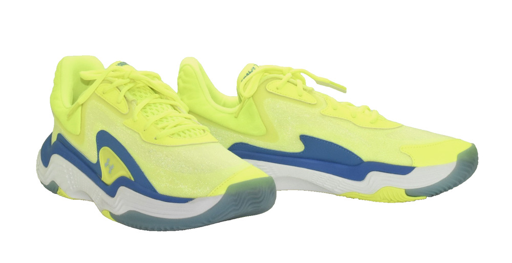 B6 NWOB UNDER ARMOUR Spawn 7 High Vis Yellow Blue Shoes 3028461-731 Size 12 $213